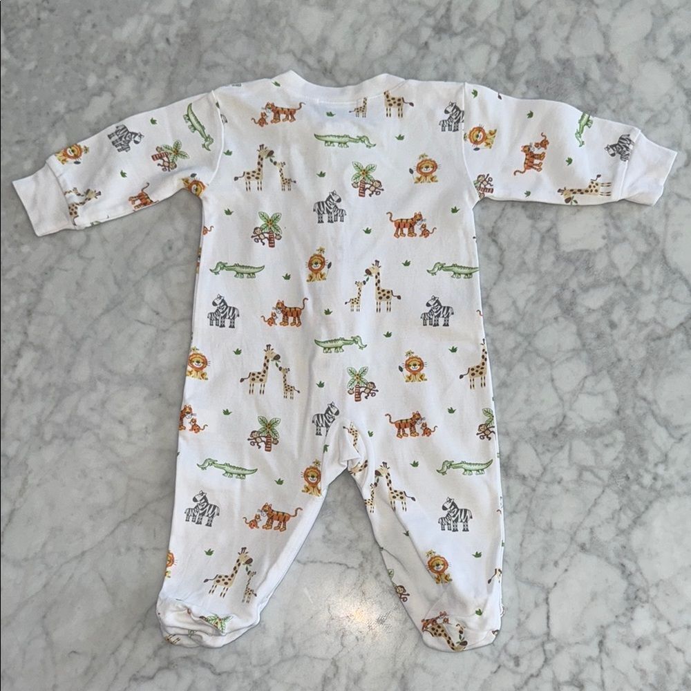 Kissy Kissy Pima Cotton Baby Animal Print Footie Bundle 3/6M - Picture 3 of 7
